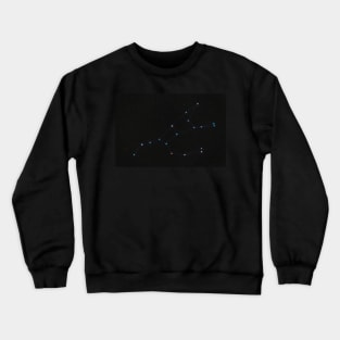 Ursa Major constellation, stars with spikes connected by lines Crewneck Sweatshirt